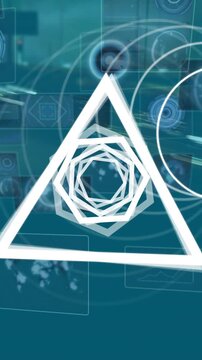 Animation of shapes and data processing over road