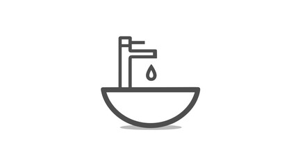 Obraz premium Bathroom sink plumbing fixture with water dripping
