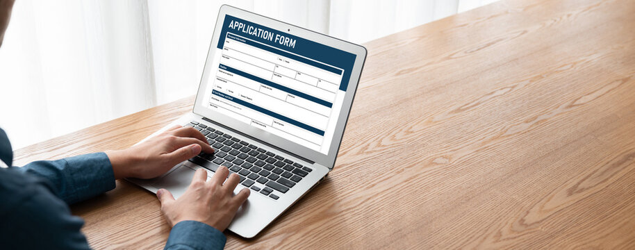 Online application form for modish registration on the internet website