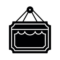 Open Store Signboard Icon Vector Illustration