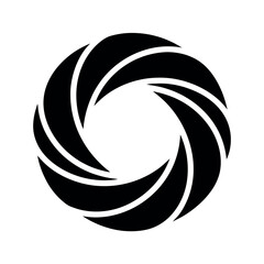 Overlapping Circles Motion Logo Icon Vector Illustration