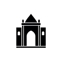 Fototapeta premium Palace Arch Entrance Logo Icon Vector Illustration
