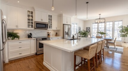 Luxury Canadian House Completely Renovated, Furnished and Staged with Basement, Deck, Backyard and Garage for Sale, no logos, no brands