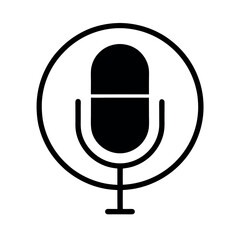 Recording Icon with Red Dot Vector Illustration