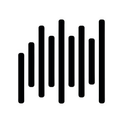 Sound Equalizer Bars Icon Vector Illustration