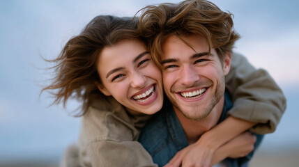 Man lifting partner in joyful moment captured mid-air