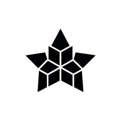 Star Forming from Blocks Logo Icon Vector Illustration