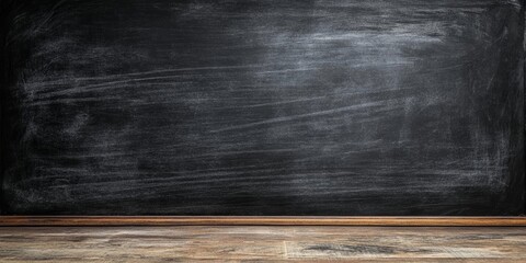 Smooth black surface ready for chalk writing or art, perfect for classrooms, studios, or home use in various creative activities
