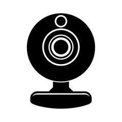 Webcam with Ring Light Icon Vector Illustration