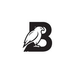 Obraz premium Bold Bird and Letter B Logo Design for Branding and Identity