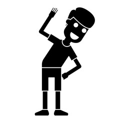 Illustration of a Man Doing Exercise