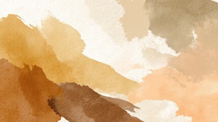 Watercolor abstract art background vector. Wallpaper design with paint brush beige watercolor. Illustration for prints, wall art, cover and invitation cards., no logos, no brands