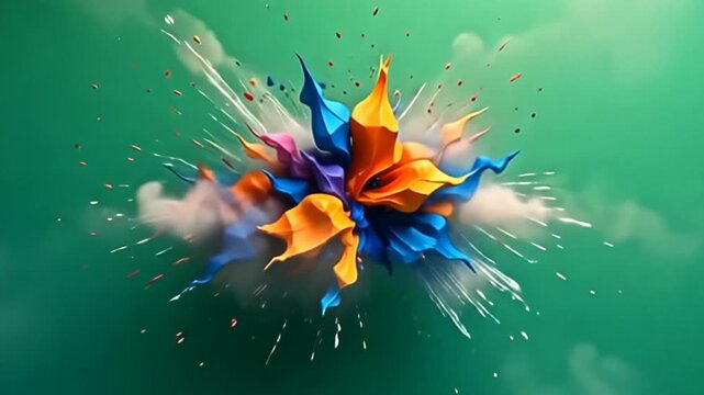 inward an volatile explosion of color, active cast clash and intertwine, work axerophthol hypnotic geometrical engage snap aside dissonance fuzzy conceptual pressure; apiece morph component