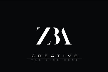 ZBA abstract letter logo design. This logo is designed by three abstract letters.