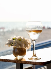 Gin and tonic cocktail. Selective focus
