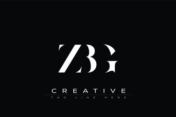 Fototapeta premium ZBG abstract letter logo design. This logo is designed by three abstract letters.