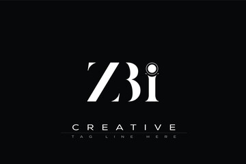 ZBI abstract letter logo design. This logo is designed by three abstract letters.