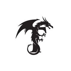 Fototapeta premium Majestic Dragon Integrated With a Bold Letter F for a Powerful Logo Design