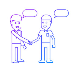 Illustration of Businessman Making a Deal