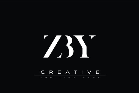 ZBY abstract letter logo design. This logo is designed by three abstract letters.