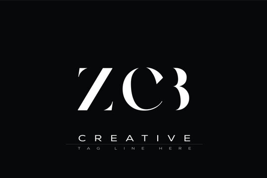 ZCB abstract letter logo design. This logo is designed by three abstract letters.