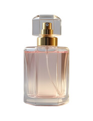perfume bottle isolated on white, transparent