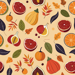 A delightful and colorful seamless fruit