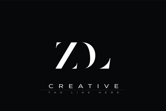 ZDL abstract letter logo design. This logo is designed by three abstract letters.