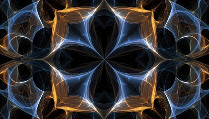 Abstract symmetrical design with flowing lines