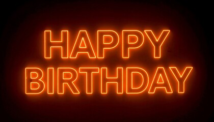 Obraz premium Neon Happy Birthday