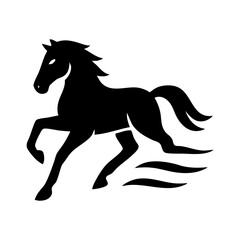 Obraz premium Horse with wind lines