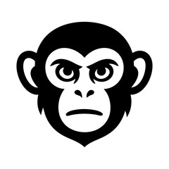 Naklejka premium Monkey face with expressive eyes