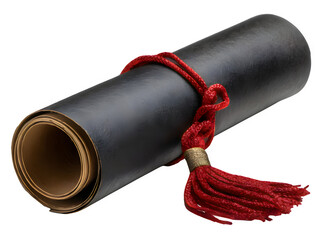 Diploma scroll tassel on transparent background