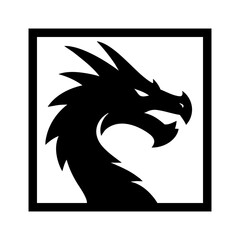 Dragon inside square frame