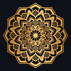 Luxury Gold Mandala Background Floral Islamic 