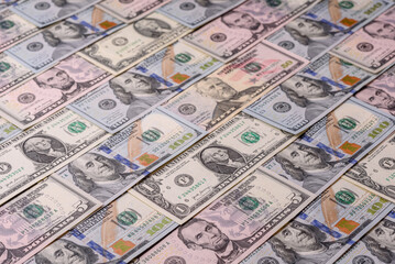 USA money, cash paper dollars, american business and financial transactions. Cash dollars