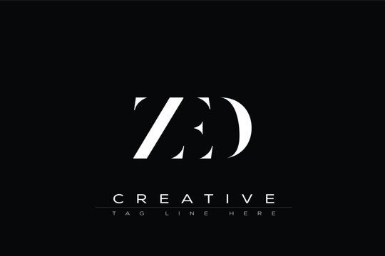 ZED abstract letter logo design. This logo is designed by three abstract letters.