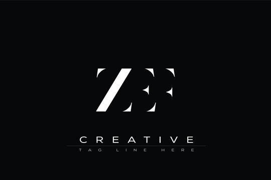 ZEF abstract letter logo design. This logo is designed by three abstract letters.