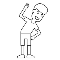 Illustration of a Man Doing Exercise