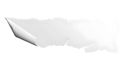 Torn Paper Edge, isolated on transparent background