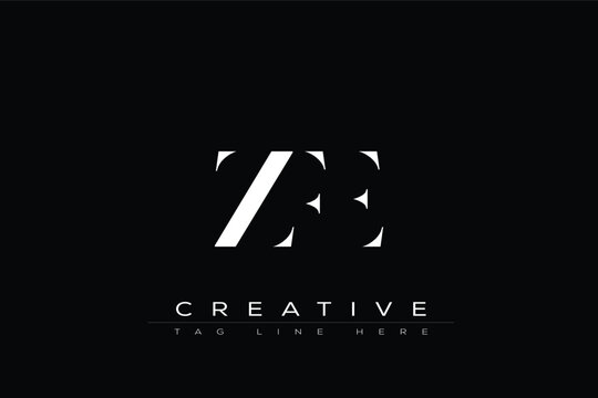 ZFE abstract letter logo design. This logo is designed by three abstract letters.