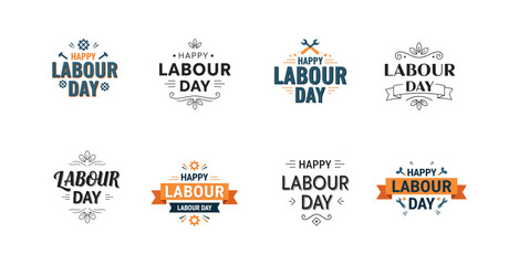 Fototapeta premium Happy Labor labour Day Typography – Artistic Calligraphy Illustration