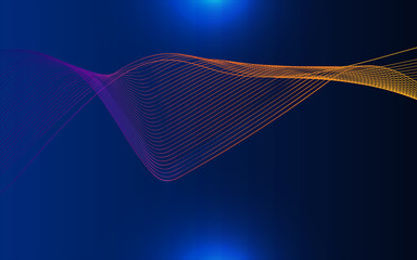 Abstract background with flowing lines. Dynamic waves.