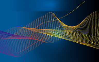 Abstract background with flowing lines. Dynamic waves.
