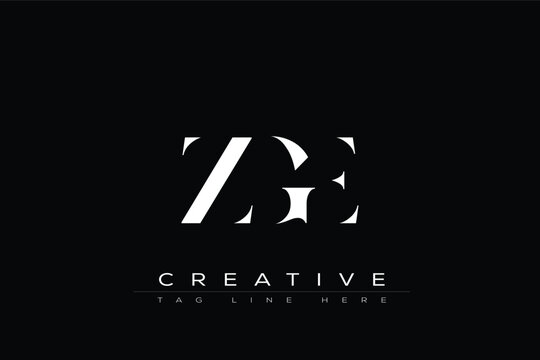 ZGE abstract letter logo design. This logo is designed by three abstract letters.