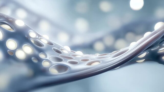 Smart biomaterial layers flexing and recovering in biomechanical loops