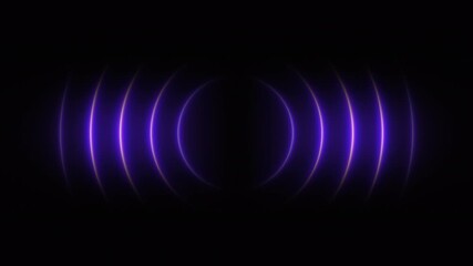 Purple neon sound waves seamless motion. Vibrant audio waves and waveform. Abstract technology background, searching and connecting concept. Radio signal, music visualization, and voice recording. 4k. - Powered by Adobe