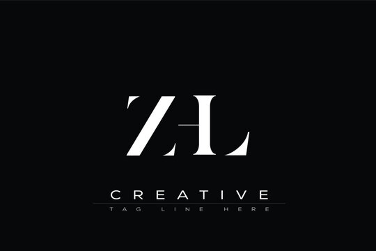 ZHL abstract letter logo design. This logo is designed by three abstract letters.