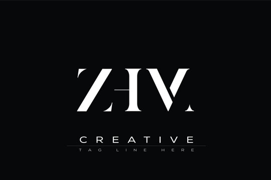 ZHM abstract letter logo design. This logo is designed by three abstract letters.