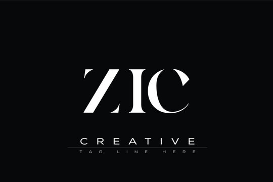 ZIC abstract letter logo design. This logo is designed by three abstract letters.